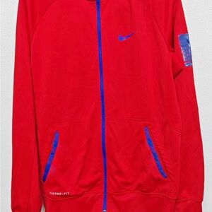Nike Men's Red and Blue Performance Jacket